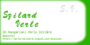 szilard verle business card
