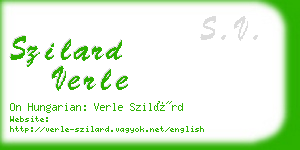 szilard verle business card